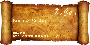 Kurutz Csaba névjegykártya